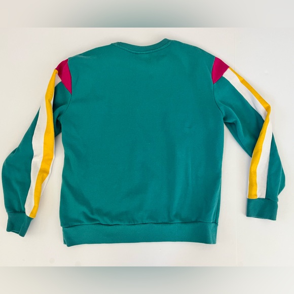 Polaroid Mens Teal Sweatshirt with Colorful Stripes clean - Picture 6 of 9